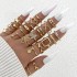 Cross border Jewelry Ins Cool Style Gold Solid Circle Hollow Ring Personalized Simple Geometry Multi piece Set Stacked Ring