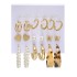 European and American Cross border Retro Love Butterfly Earring Set 9-piece Creative Serpentine Sword Mushroom Ear Buckle Wholesale