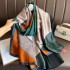 2023 New Simulated Silk Silk Women's Mountain Camellia Explosive Shawl Beach Scarf Thin Edition Trendy Brand New Silk Satin Multiple Scarves