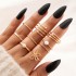 AliExpress new light luxury simple cross inlaid diamond multi piece ring set, personalized heart hollow out ten piece ring set