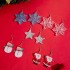 European and American cross-border personalized resin snowflake Santa Claus earrings creative design Christmas series earrings earrings for women