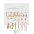 European and American Cross border Retro Love Butterfly Earring Set 9-piece Creative Serpentine Sword Mushroom Ear Buckle Wholesale