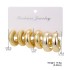 Europe and the United States cross-border new high-level gold personality exaggerated ccb earrings creative compound Fried Dough Twists earrings women's set 3 pairs