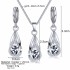 European and American jewelry is a popular fashion zircon crystal pendant earring set on AliExpress, a cross-border accessory