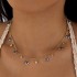 Cross border jewelry light luxury diamond inlaid blue devil's eye pendant collarbone chain fashionable temperament imitation pearl necklace for women