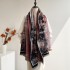 High end cashmere imitation Van Gogh oil painting style scarf, winter new warm and thick Nordic office air conditioning shawl