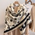 2022 autumn and winter new imitation cashmere scarf women's five pointed star pattern European and American style versatile thick warm and cold resistant shawl