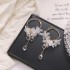 Korean version petal water droplet earrings, women's Hanfu accessories, tassel temperament, long style slimming earrings, wholesale