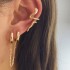 Cross border creative minimalist ins ear hole free ear bone clip personalized multi-layer hollow C-shaped ear clip niche design earrings