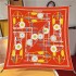 New twill silk scarf wholesale, spring and summer printed sunscreen scarf, silk scarf square scarf decoration scarf