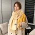 Autumn and Winter New Solid Color Cashmere Scarf for Women, Thickened and Warm, Double sided Two tone Tassel Shawl Neck Wholesale