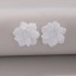 New Korean minimalist and versatile exaggerated camellia earrings with a fresh and three-dimensional white flower pearl earrings