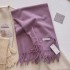 Korean autumn and winter new classic solid color wool women's warm scarf fashionable and high-end scarf for couples