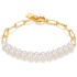 Retro pearl studded irregular punk style bracelet in the Korean jewelry world, Korean version simple multi-layer bracelet set