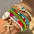 Cross border new Bohemian vacation style shell bead woven bracelet beach style starfish rice bead seven piece set