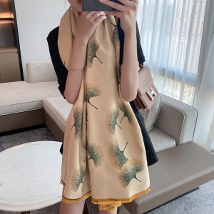 Imitation cashmere thickened and elongated scarf for women's autumn and winter 2021 air conditioning shawl short beard tassel decoration warm scarf wholesale