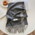 2024 new solid color high-end imitation cashmere soft scarf versatile atmosphere scarf, autumn and winter oversized shawl