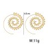 Wish AliExpress New Product: Leaf Spiral Personalized Rotating Roman Earrings, Leaf Earnail Accessories for Women