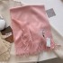 Korean autumn and winter new classic solid color wool women's warm scarf fashionable and high-end scarf for couples