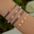 New cross-border accessories from Europe and America, fashionable and simple. Love pentagram moon combination six piece bracelet set