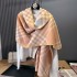 Korean style fashion plaid double-sided imitation cashmere plaid warm women's scarf autumn and winter new versatile shawl outerwear