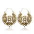 Amazon's new foreign trade bohemian style metal retro earrings with carved hollow earrings and earrings pendants