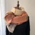 2022 autumn and winter new color blocked versatile imitation cashmere scarf, women's European and American style warm scarf, winter warm shawl