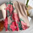 New Fashionable Flower Scarf for Women, Versatile in Autumn and Winter, Fashionable and Warm, Neck Protection, Long, Thickened, Dual Use Shawl