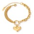 Exhibition/Exhibition Gallery Golden Retro Love Bracelet for Female Ins, niche design, fashionable and simple jewelry