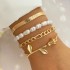 European and American cross-border retro thick chain personalized bracelet mixed and matched open bracelet bracelet, hand decoration layered style set bracelet wholesale