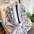 Spring, summer, and autumn new Korean style simulated silk scarf for women's decoration, versatile shawl, sunscreen beach towel, live broadcast, wholesale, and in stock