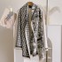 2024 New Thousand Bird Grid Double sided Scarf for Women's Winter Thickened Shawl Dual purpose External Knitted Warm Scarf Versatile