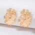 New European and American Creative Alloy Double Butterfly Earrings Vintage Gold Exaggerated Size Butterfly Earrings Earrings Female Earrings