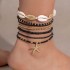 Cross border new Bohemian vacation style shell bead woven bracelet beach style starfish rice bead seven piece set