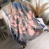 2024 autumn and winter new camellia plant flower splicing fashionable scarf imitating cashmere scarf, air conditioning shawl for women