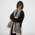 Imitation cashmere scarf, women's autumn and winter new outfit, fashionable scarf, non-stop blanket, printed tassel warm shawl