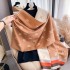 Scarf, women's high-end, versatile, warm, imitation cashmere shawl, winter simple and casual style, letter business scarf, dual-use