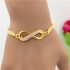 European and American niche infinite 8-shaped bracelet fashionable commuting versatile flat snake chain inlaid with diamonds infinite symbol alloy bracelet