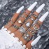 European and American Cross border New Foreign Trade Retro Ring Set Water Drop Geometry Women's Joint Tail Ring RMC-FBA-250