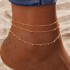 Cross border Beach Metal Pineapple Pearl Foot Chain Set Retro Multi layer Pendant Foot Chain Girl's High end Foot Decoration