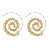 European and American new oval spiral earrings exaggerated vortex gear shaped heart-shaped retro earrings wholesale