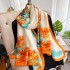 Spring, summer, and autumn new Korean style simulated silk scarf for women's decoration, versatile shawl, sunscreen beach towel, live broadcast, wholesale, and in stock