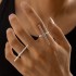 European and American cross-border simple single line adjustable ring with hip-hop style geometric irregular opening bow ring