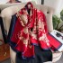 Spring, summer, and autumn new Korean style simulated silk scarf for women's decoration, versatile shawl, sunscreen beach towel, live broadcast, wholesale, and in stock