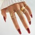 Cross border hot selling diamond studded eye cross leaf ring multi joint 23 piece set pearl sun moon ring