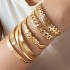 European and American Cross border Versatile Hammer Pattern Bracelet Creative Versatile Love Hollow Bracelet C-shaped Open High end Feel Bracelet for Women