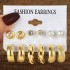 European and American Cross border Art Retro Geometric Punch Pattern Earrings 6-piece Set Creative Love Set Diamond Earrings Metal Earrings