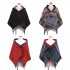 New Queen Dowager plaid scarf for women, autumn and winter tassel wool cape, double-sided shawl, multifunctional warm scarf