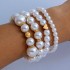 Cross border fashion love imitation multi-layer pearl bracelet set with high-end temperament and beaded bracelet bracelet bracelet accessories set in Europe and America