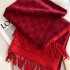 New letter tassel scarf for winter warmth, core yarn scarf, thickened women's scarf, autumn and winter air conditioning shawl